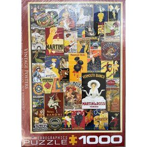 NWT Eurographics Vintage Posters Jigsaw Puzzle 1000 Pc Wine Food Liquor Cheese